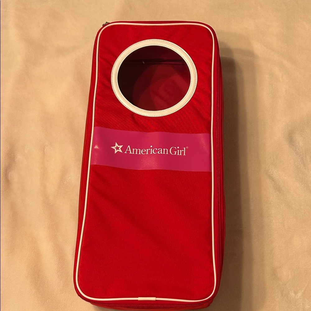 American Girl Red and White Doll Carrier